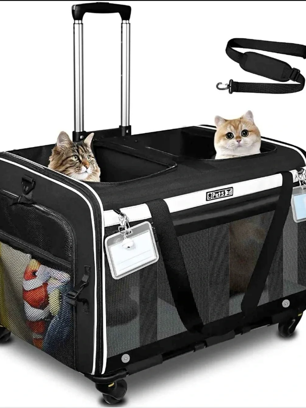 NEW Petskd Rolling Pet Carrier w/ Wheels